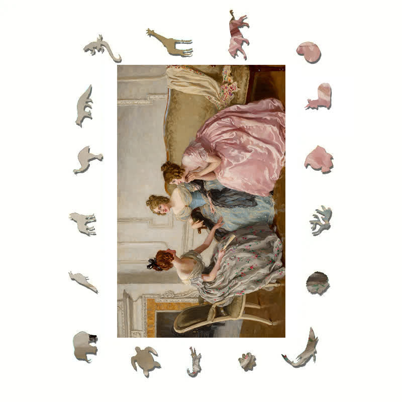 A Day's Gossip - Wooden Jigsaw Puzzle - image 1