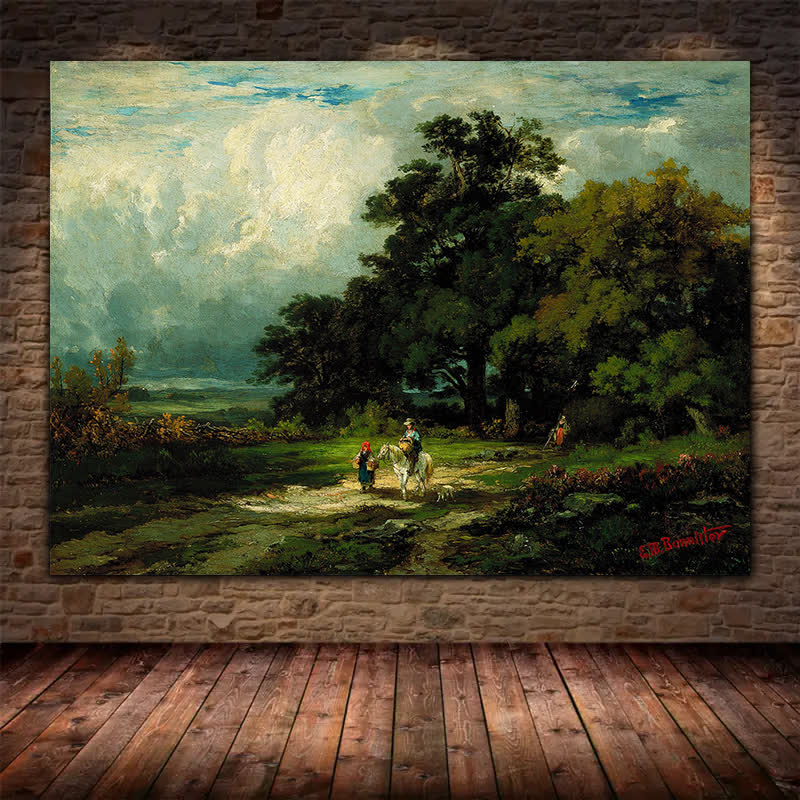 Vintage Landscape with Trees - Wooden Jigsaw Puzzle - image 4
