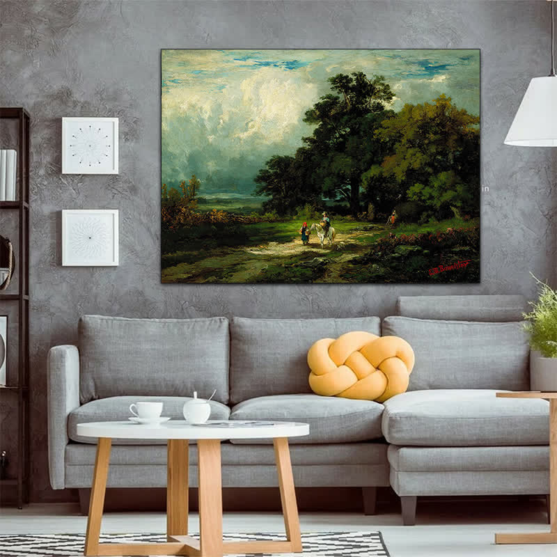 Vintage Landscape with Trees - Wooden Jigsaw Puzzle - image 5