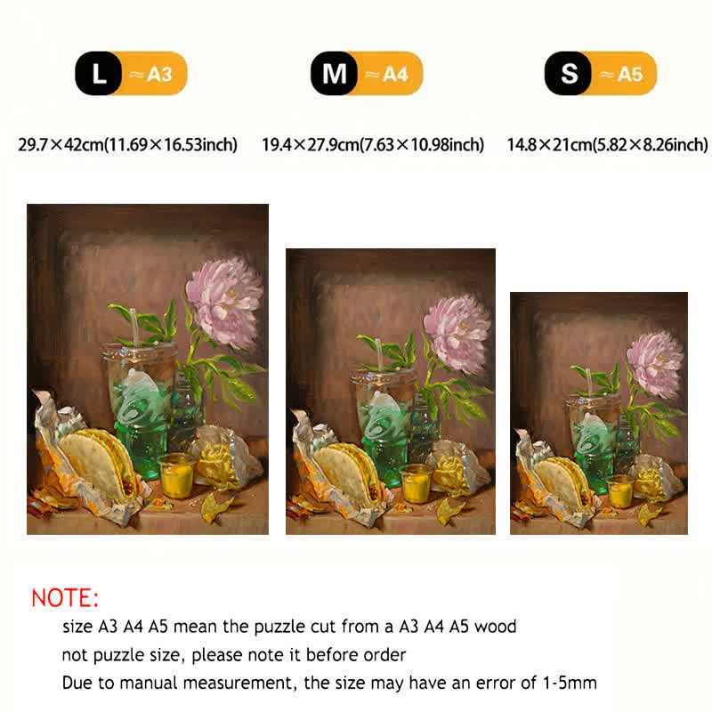 Taco Bell Crunchwrap - Wooden Jigsaw Puzzle - image 2