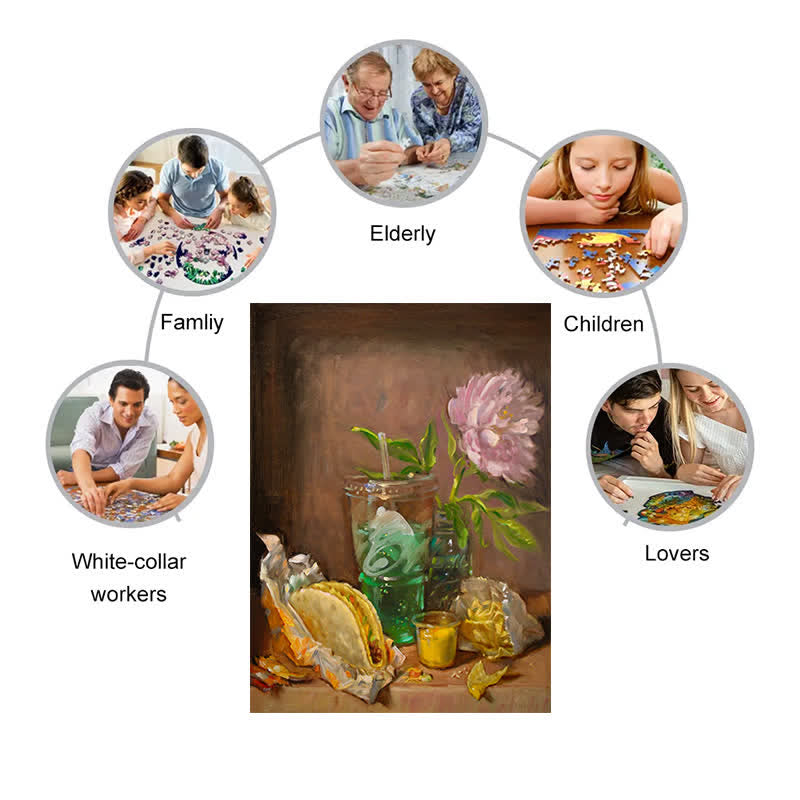 Taco Bell Crunchwrap - Wooden Jigsaw Puzzle - image 3