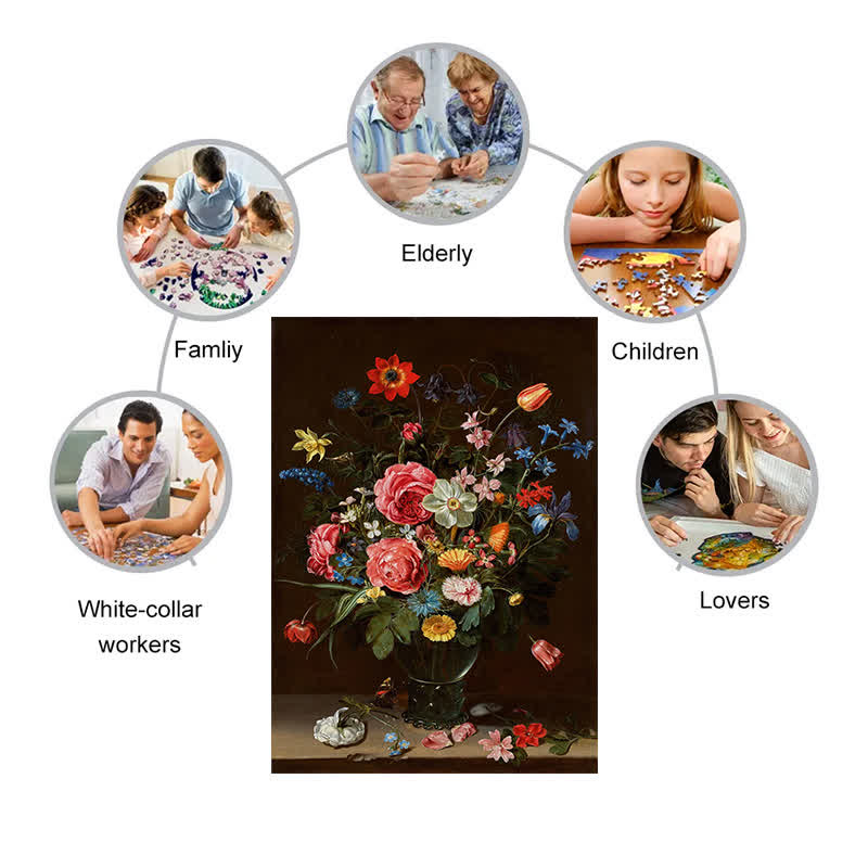 Vase of Flowers - Wooden Jigsaw Puzzle - image 3