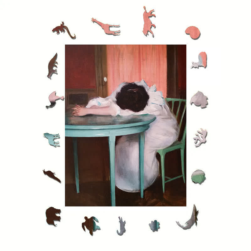 Tired - Wooden Jigsaw Puzzle - image 1