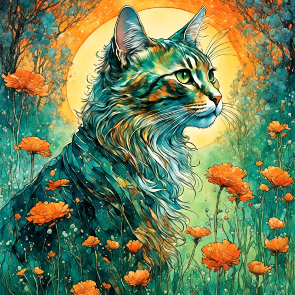 Forest Cat- Wooden Jigsaw Puzzle - A3  - image 0