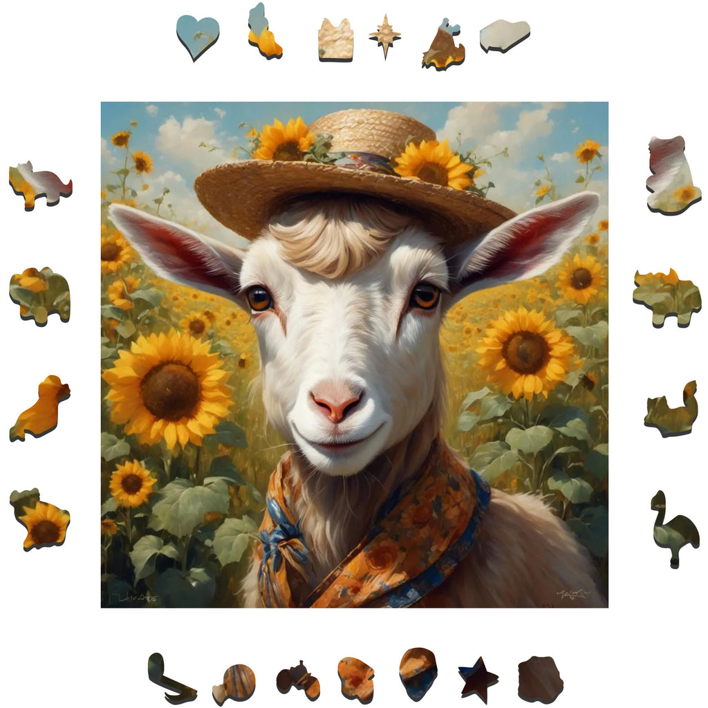 Vincent Van Goat - Wooden Jigsaw Puzzle - image 1