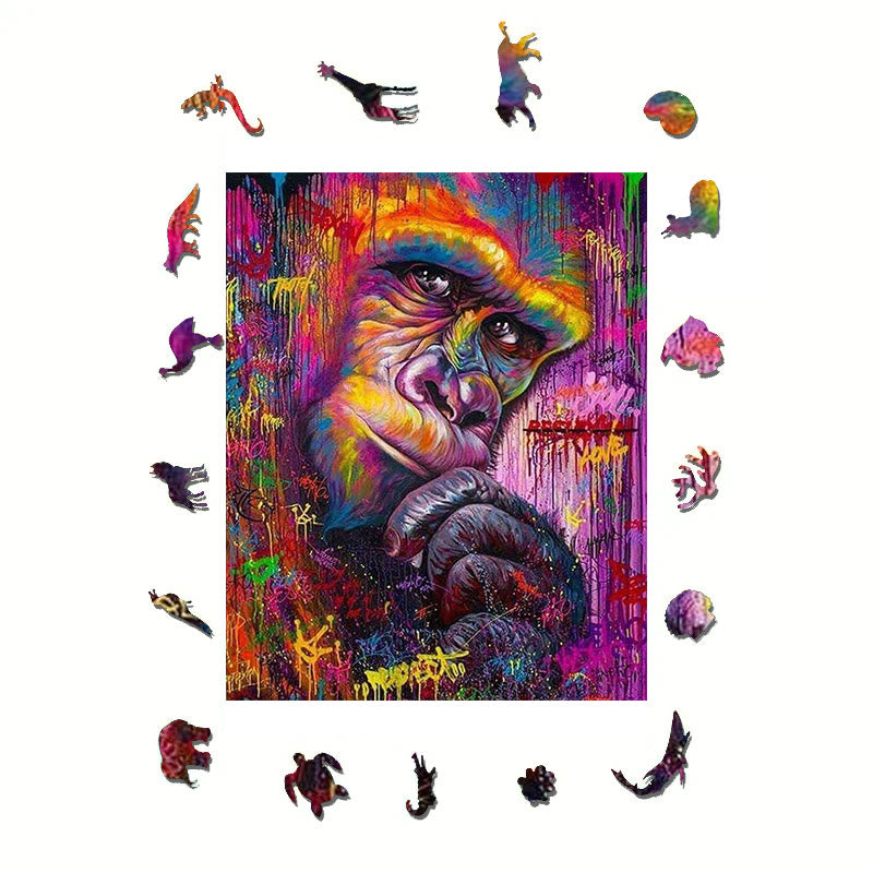 King Kong Colored - Wooden Jigsaw Puzzle - image 1