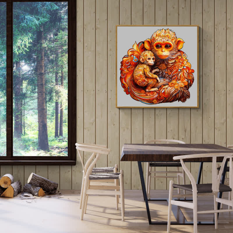 Rhinopithecus Family - Wooden Jigsaw Puzzle - image 3