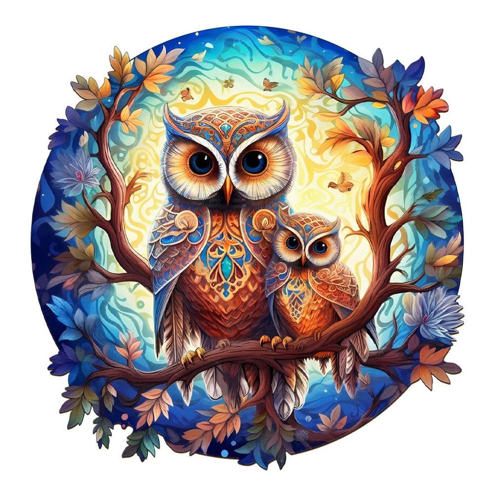 Beautiful Owl - Wooden Jigsaw Puzzle - A3 - Wooden Gift Packaging - image 0