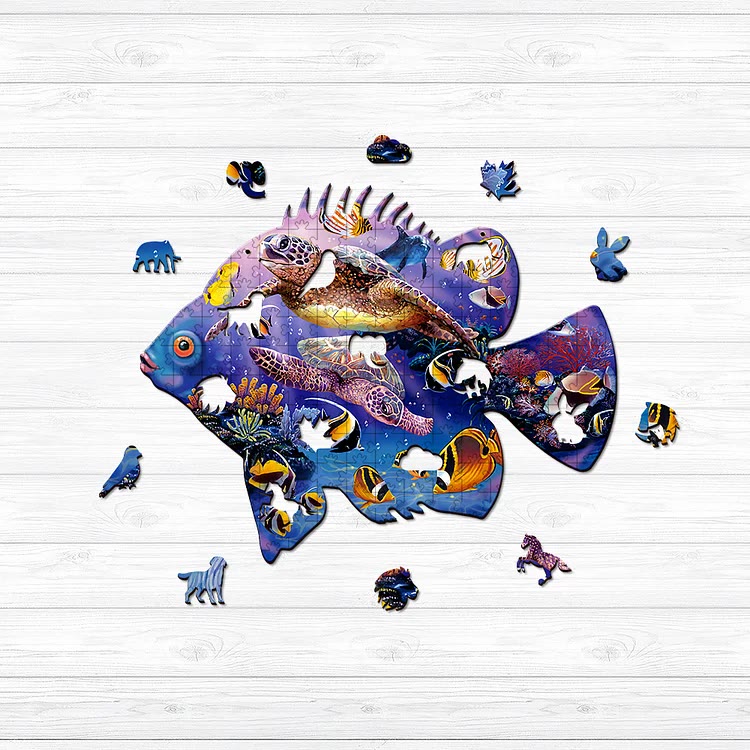 Underwater World - Wooden Jigsaw Puzzle - image 1