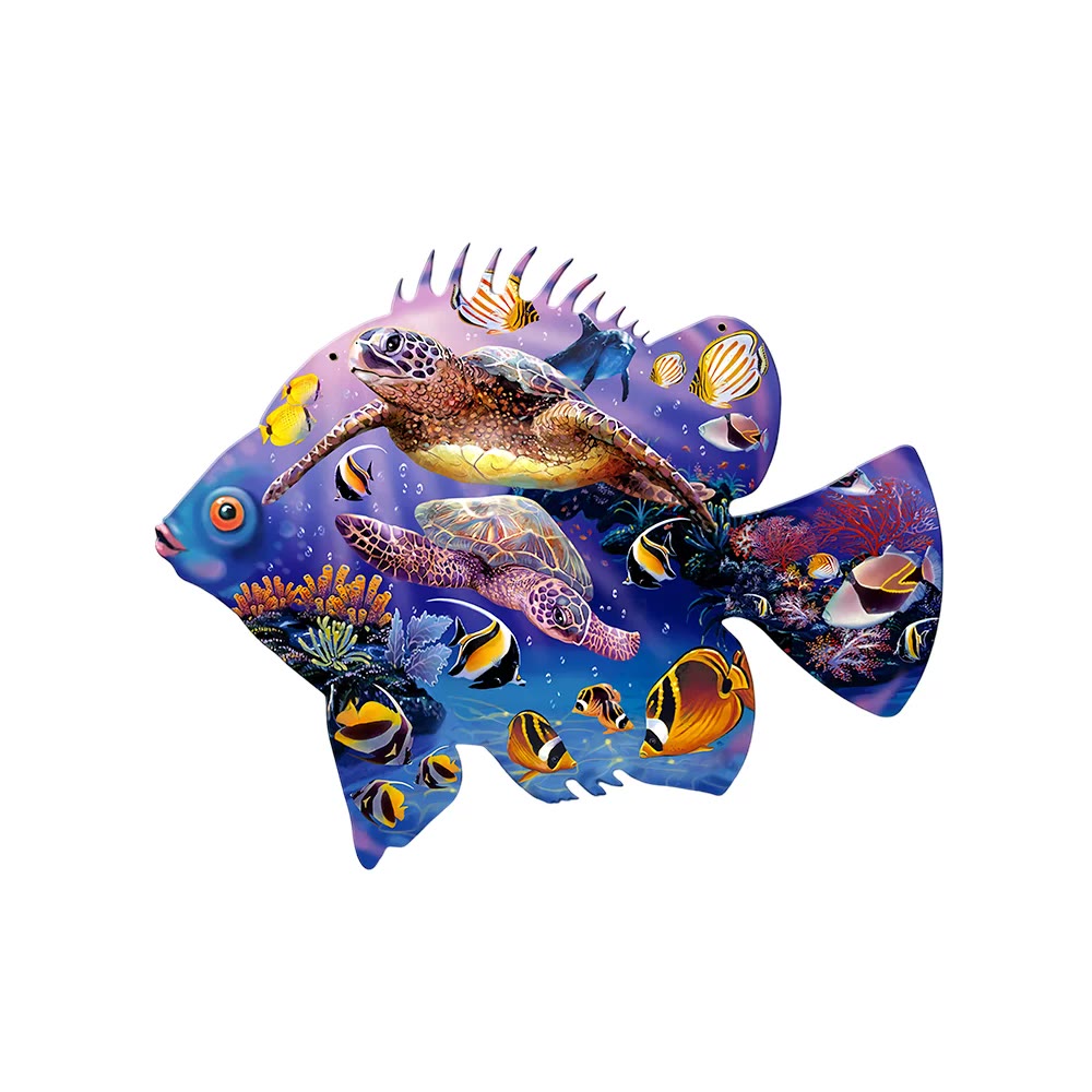 Underwater World - Wooden Jigsaw Puzzle - A3 - Wooden Gift Packaging - image 0