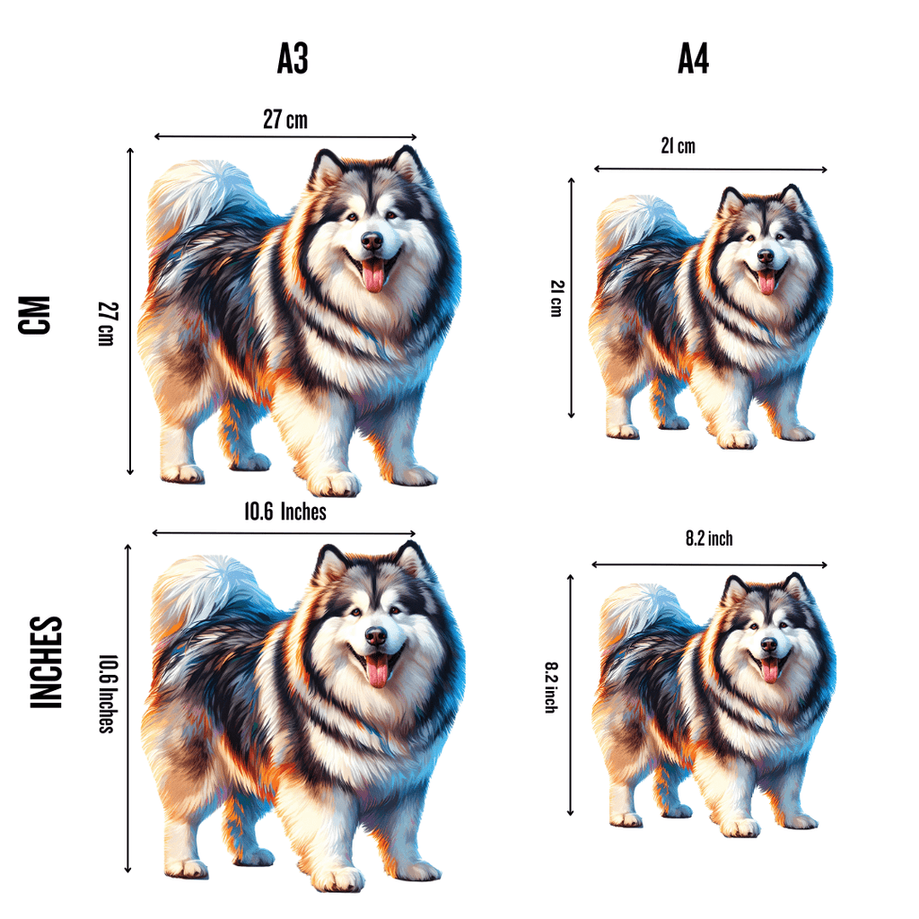 Malamut Dog - Wooden Jigsaw Puzzle - image 1