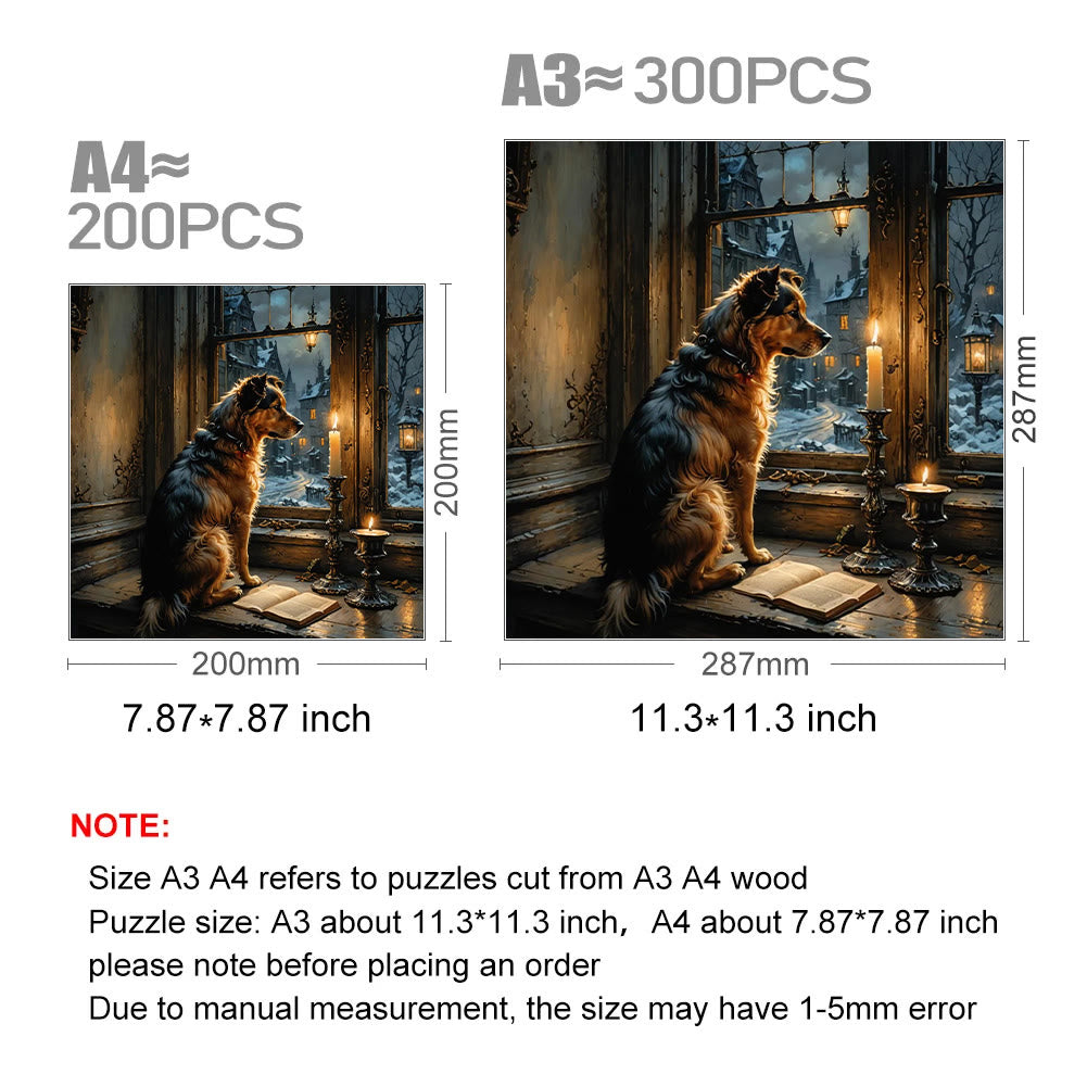 Waiting by candlelight for you - Wooden Jigsaw Puzzle - image 4
