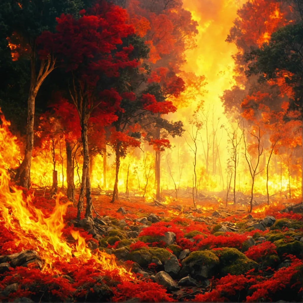 Forest Fire - Wooden Jigsaw Puzzle - A3  - image 0