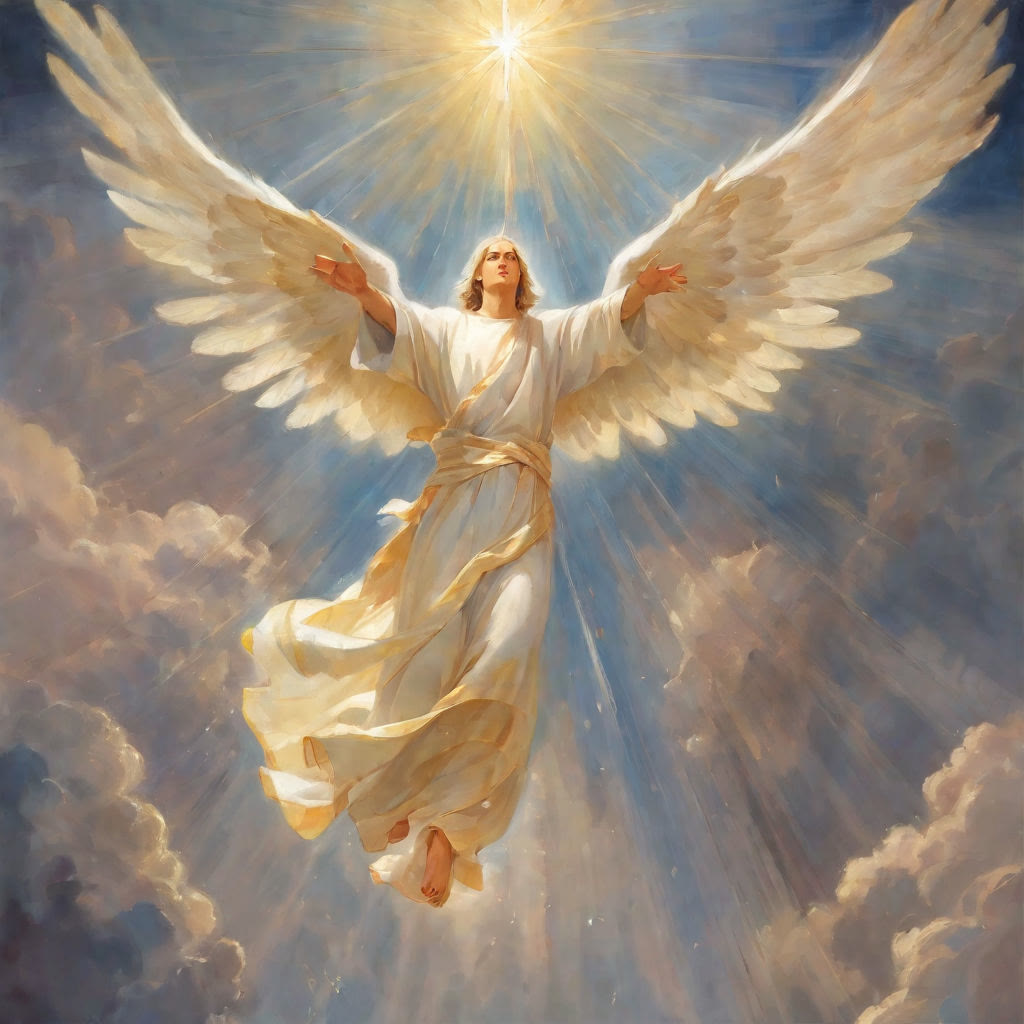 an angel falling from the heavens - Wooden Jigsaw Puzzle - A2 (500 PCS) - Wooden Gift Packaging - image 0