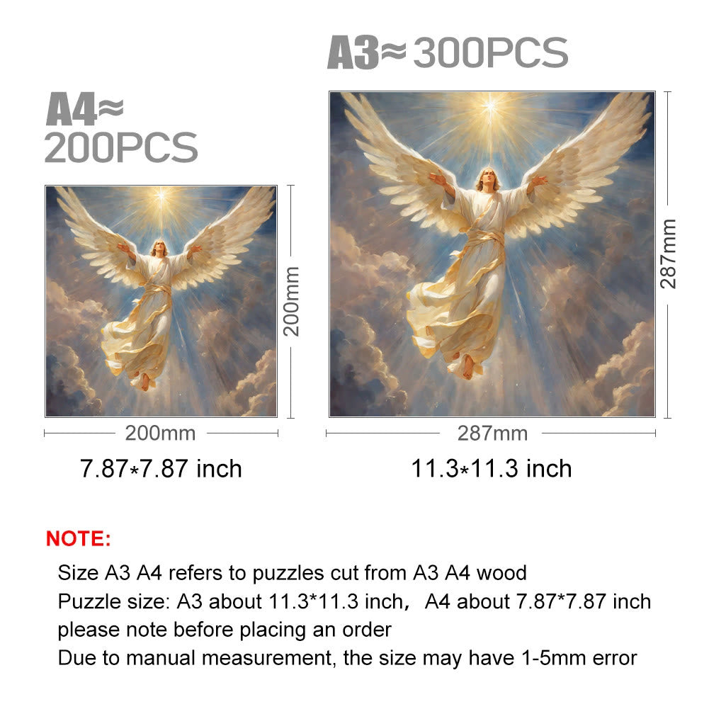 an angel falling from the heavens - Wooden Jigsaw Puzzle - image 4