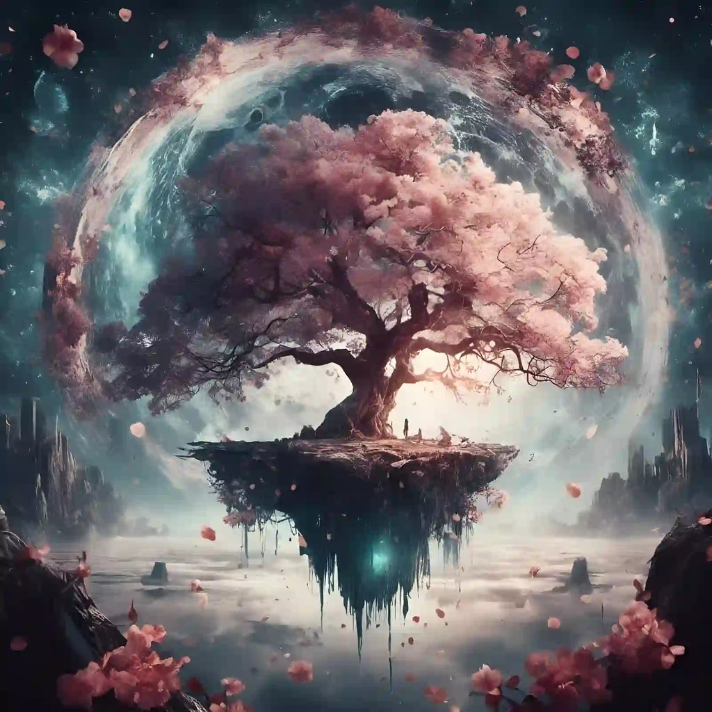 sakura on island - Wooden Jigsaw Puzzle - A3  - Wooden Gift Packaging - image 0