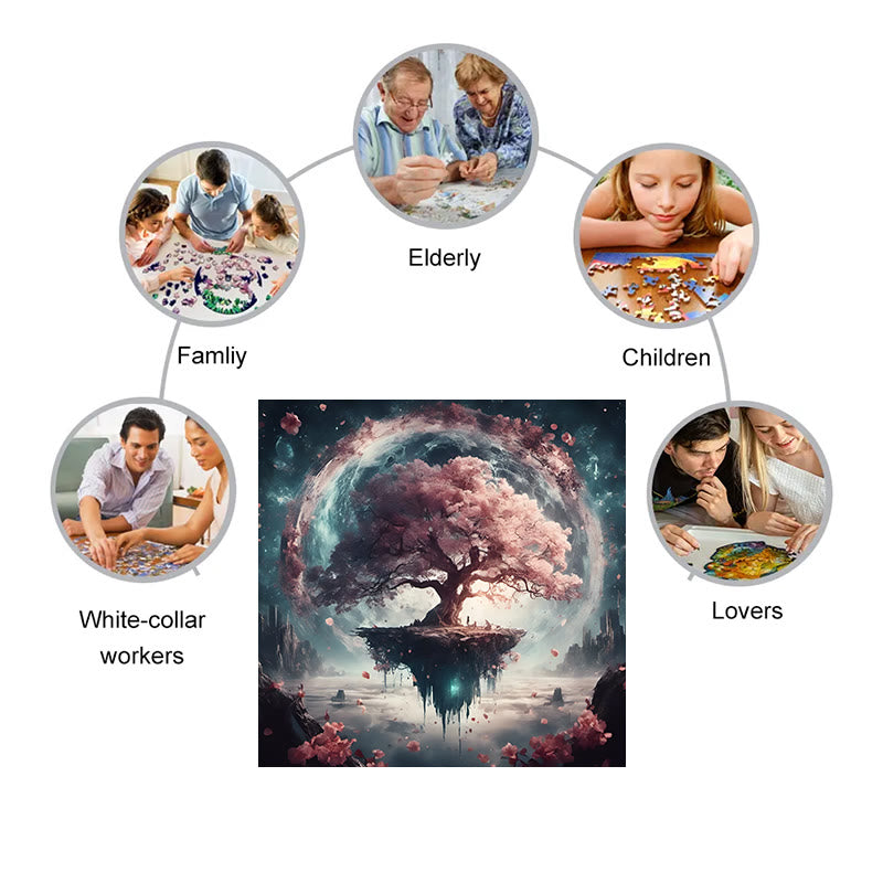 sakura on island - Wooden Jigsaw Puzzle - image 2