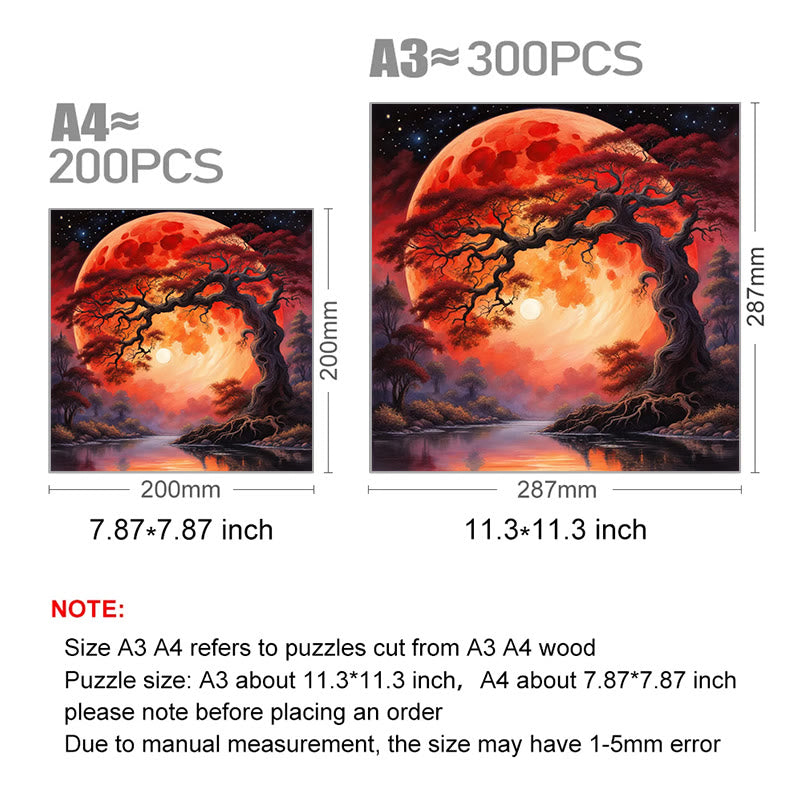 Red Night - Wooden Jigsaw Puzzle - image 2