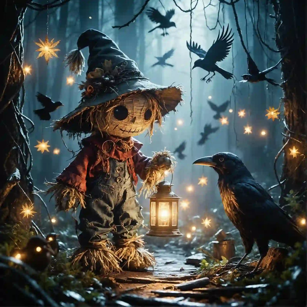 Weird scarecrow - Wooden Jigsaw Puzzle - A2 - Wooden Gift Packaging - image 0