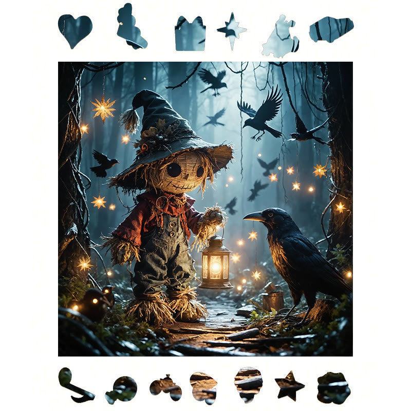 Weird scarecrow - Wooden Jigsaw Puzzle - image 1