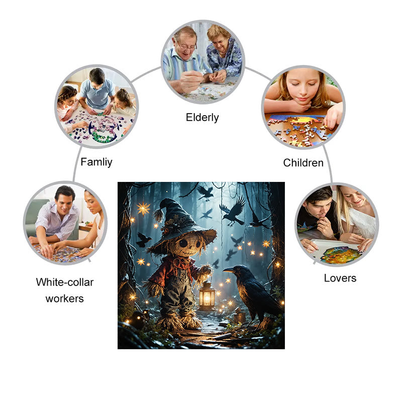 Weird scarecrow - Wooden Jigsaw Puzzle - image 3