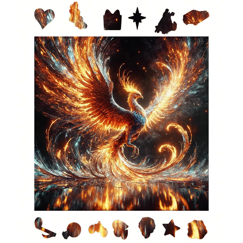 Phoenix Nirvana Rebirth - Wooden Jigsaw Puzzle - image 1