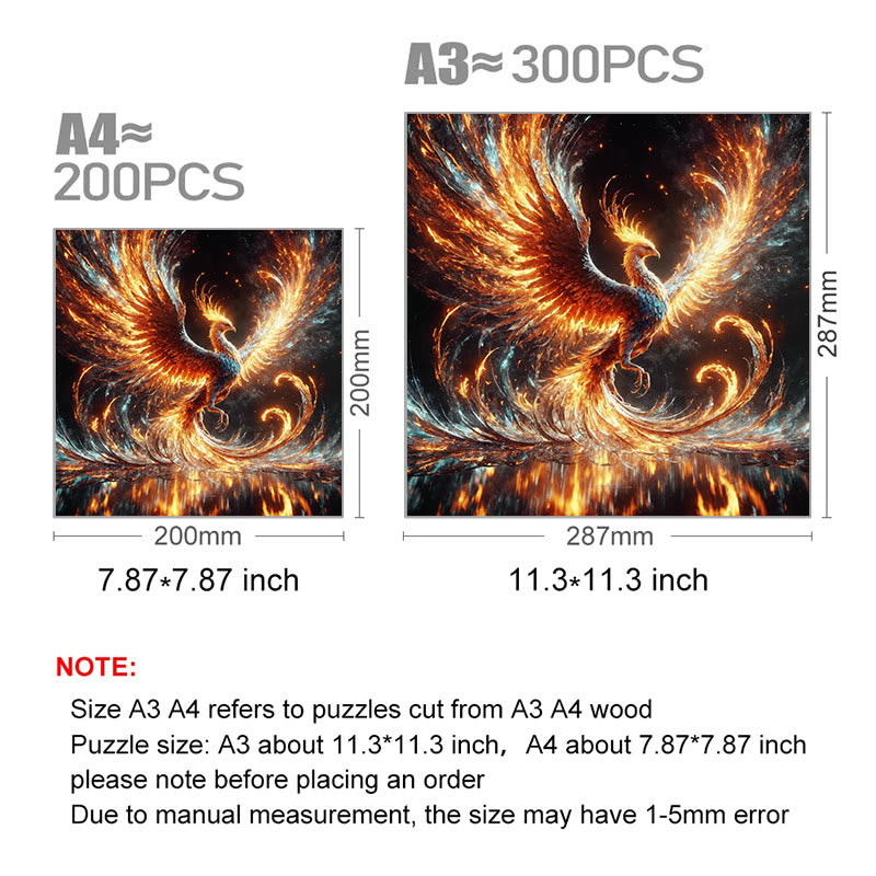 Phoenix Nirvana Rebirth - Wooden Jigsaw Puzzle - image 2