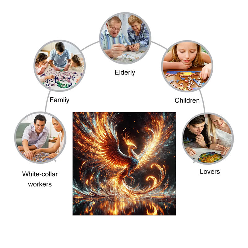Phoenix Nirvana Rebirth - Wooden Jigsaw Puzzle - image 3