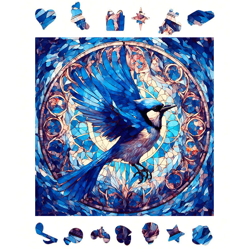 Blue Birds - Wooden Jigsaw Puzzle - image 1