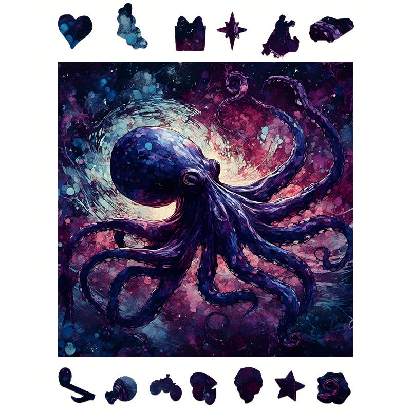 Evil Octopus - Wooden Jigsaw Puzzle - image 1
