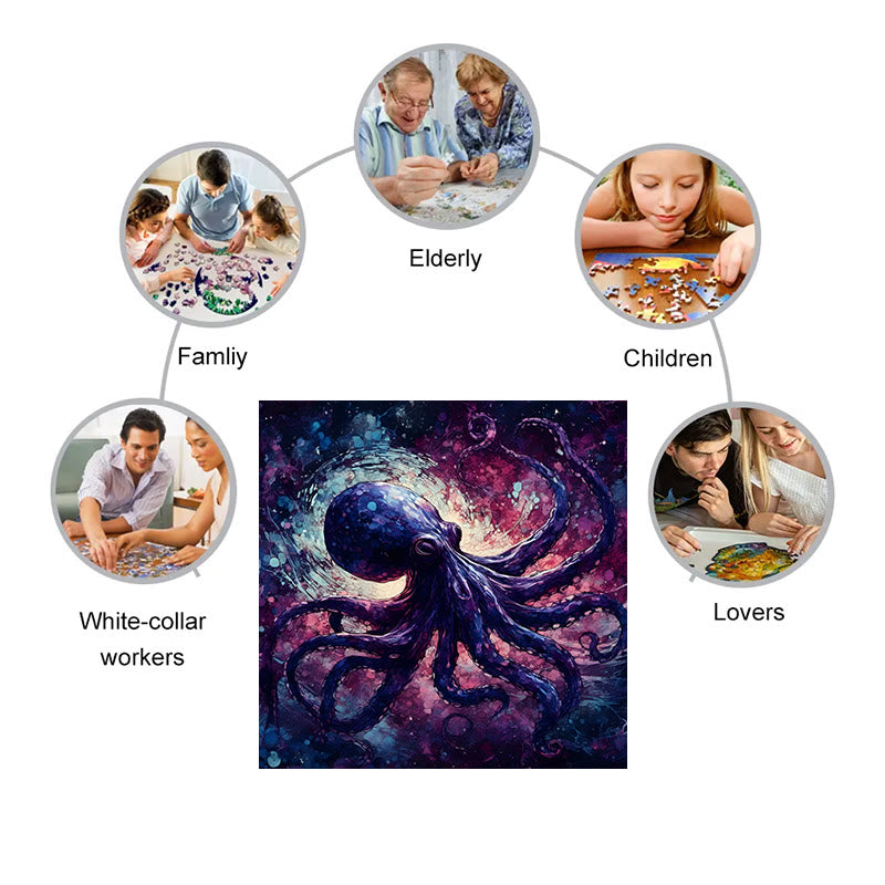 Evil Octopus - Wooden Jigsaw Puzzle - image 3