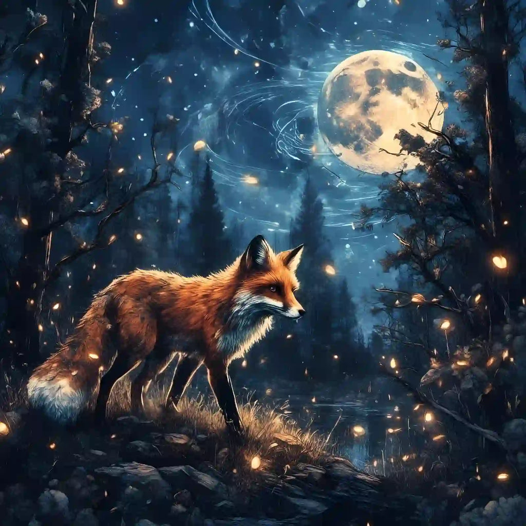 Fox walking in the mysterious forest - Wooden Jigsaw Puzzle - A3  - Wooden Gift Packaging - image 0