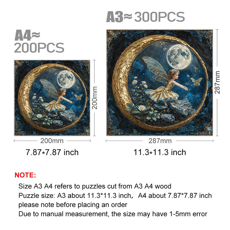 Golden Half Moon - Wooden Jigsaw Puzzle - image 2