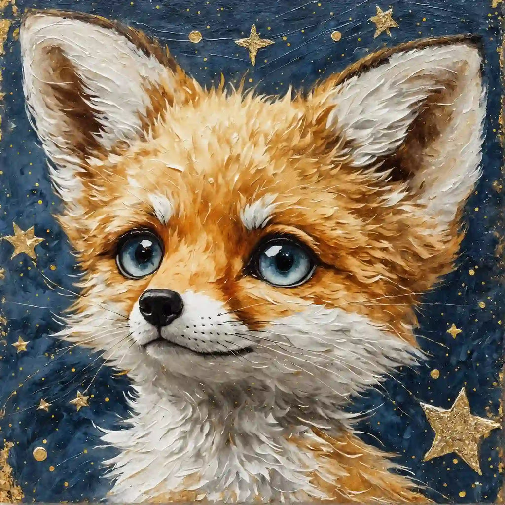  Fox under the starry sky - Wooden Jigsaw Puzzle - A3  - Wooden Gift Packaging - image 0