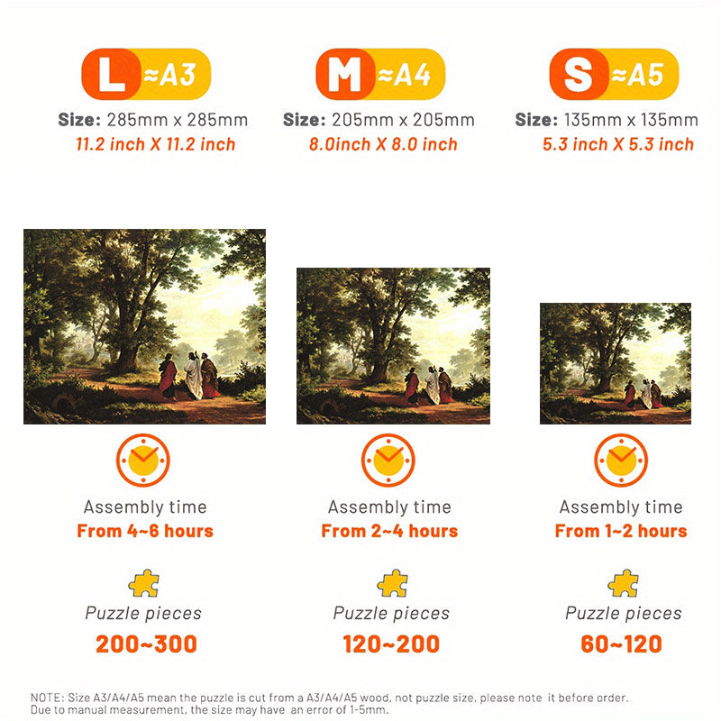 Road To Emmaus - Wooden Jigsaw Puzzle - image 2