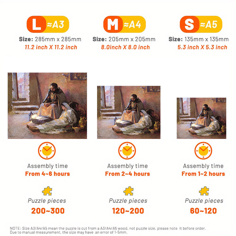 The Nativity By Gari Melchers - Wooden Jigsaw Puzzle - image 2