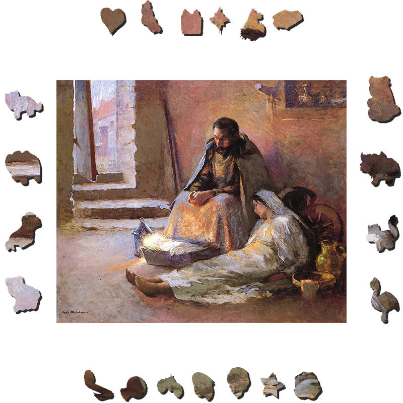 The Nativity By Gari Melchers - Wooden Jigsaw Puzzle - image 1