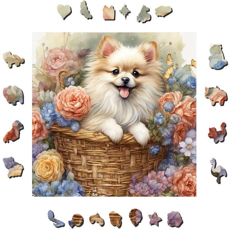 My lovely Pomeranian son - Wooden Jigsaw Puzzle - image 1