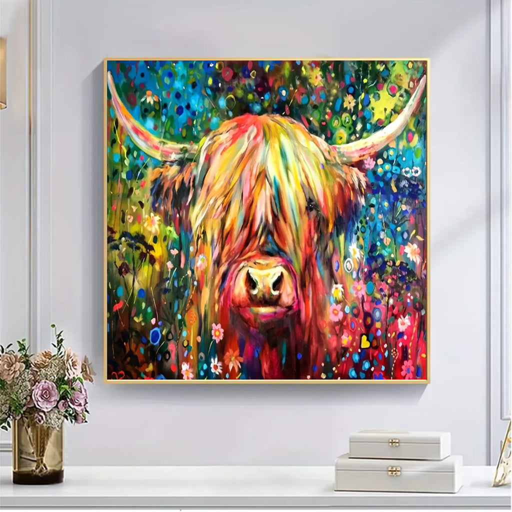Colorful Highland Cow - Wooden Jigsaw Puzzle - image 4