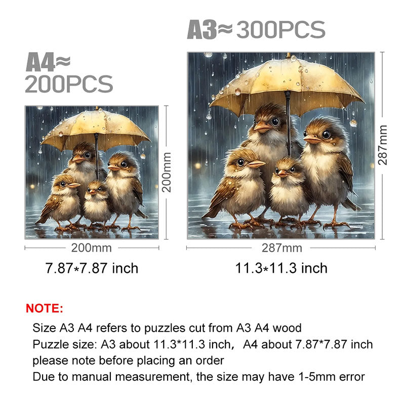 Auspicious Bird Swallow Family - Wooden Jigsaw Puzzle - image 2