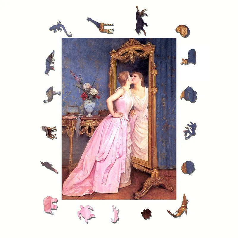 Vanity By Auguste Toulmouche - Wooden Jigsaw Puzzle - image 1