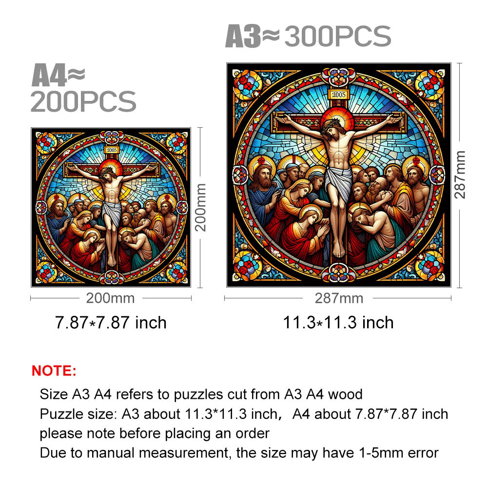 "Oh, the height of Jesus' - Wooden Jigsaw Puzzle - image 2