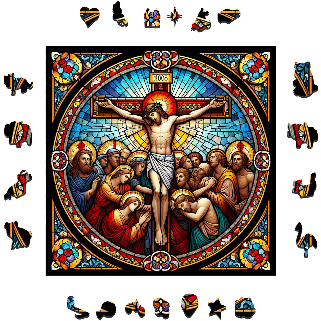 "Oh, the height of Jesus' - Wooden Jigsaw Puzzle - image 1