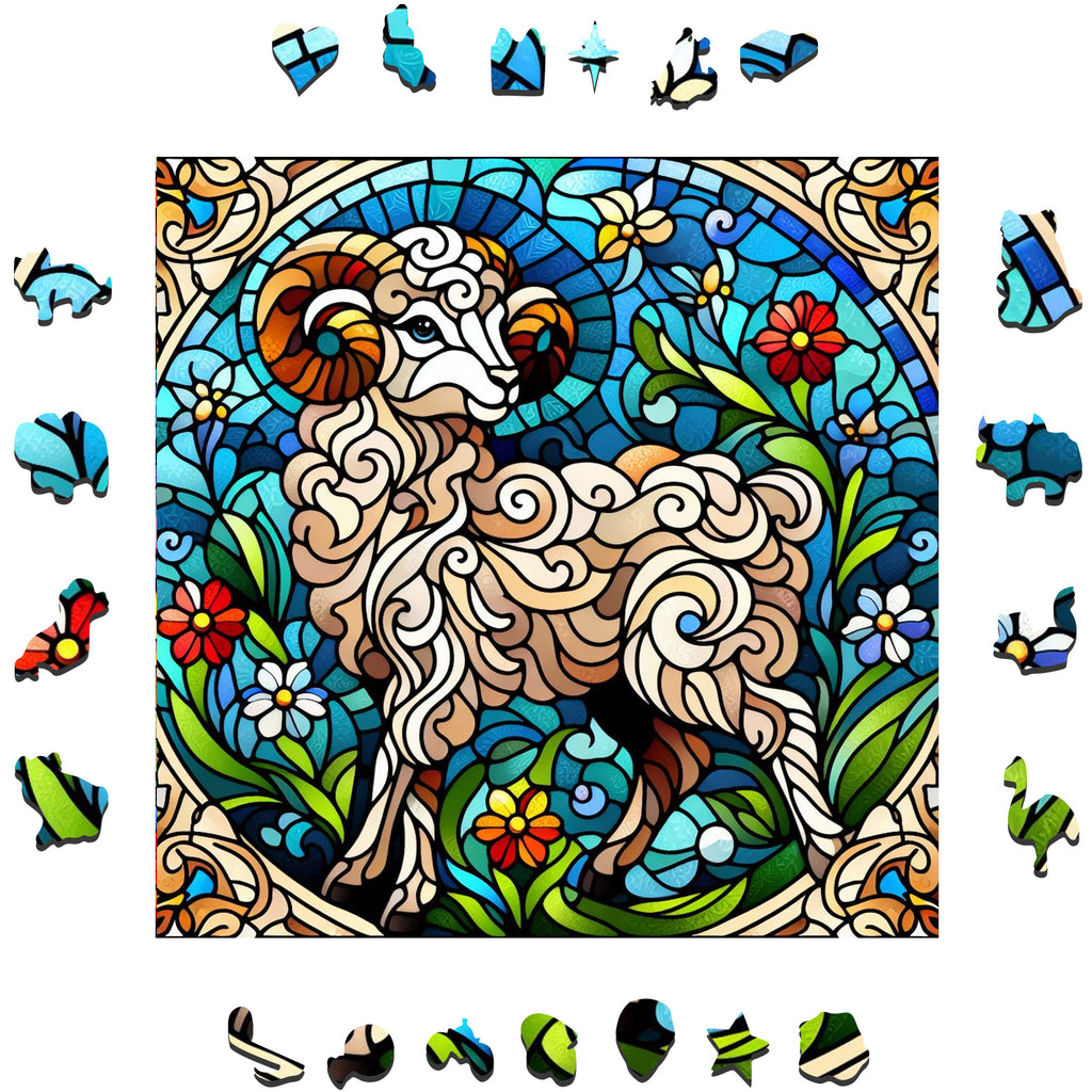 Goat Horn - Wooden Jigsaw Puzzle - image 1