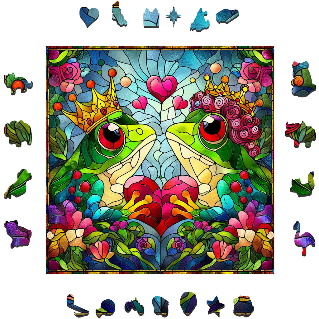 Frog Love - Wooden Jigsaw Puzzle - image 1