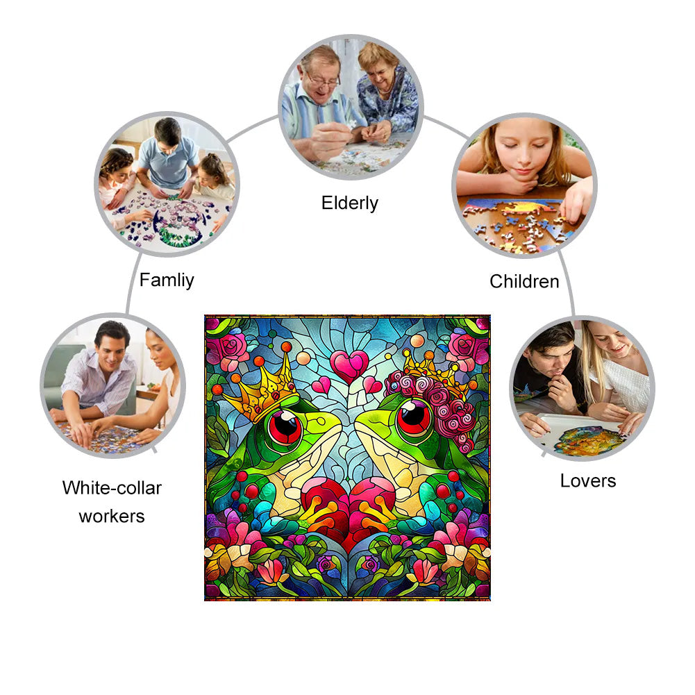 Frog Love - Wooden Jigsaw Puzzle - image 3