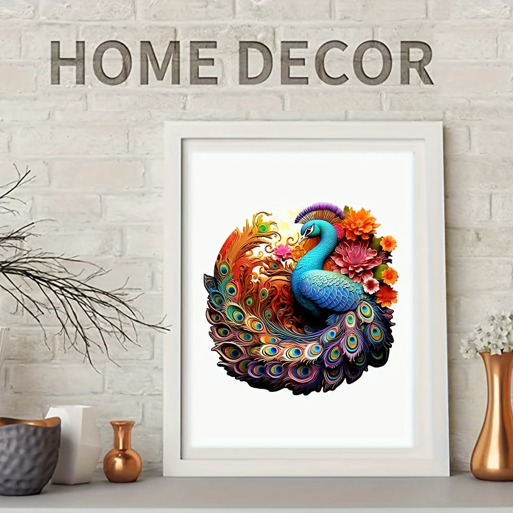 Colorful Peacock - Wooden Jigsaw Puzzle - image 3