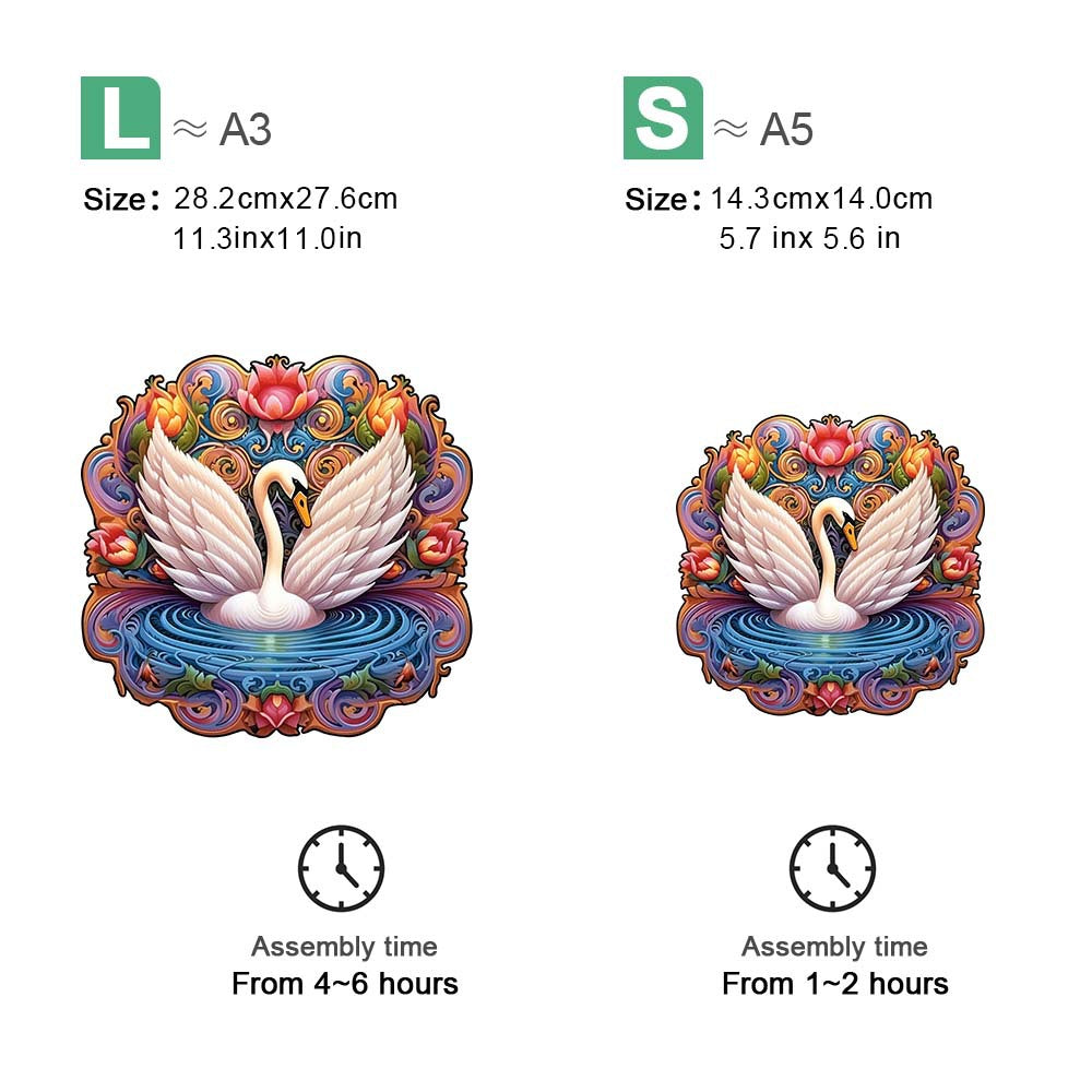 Elegant swan - Wooden Jigsaw Puzzle - image 1