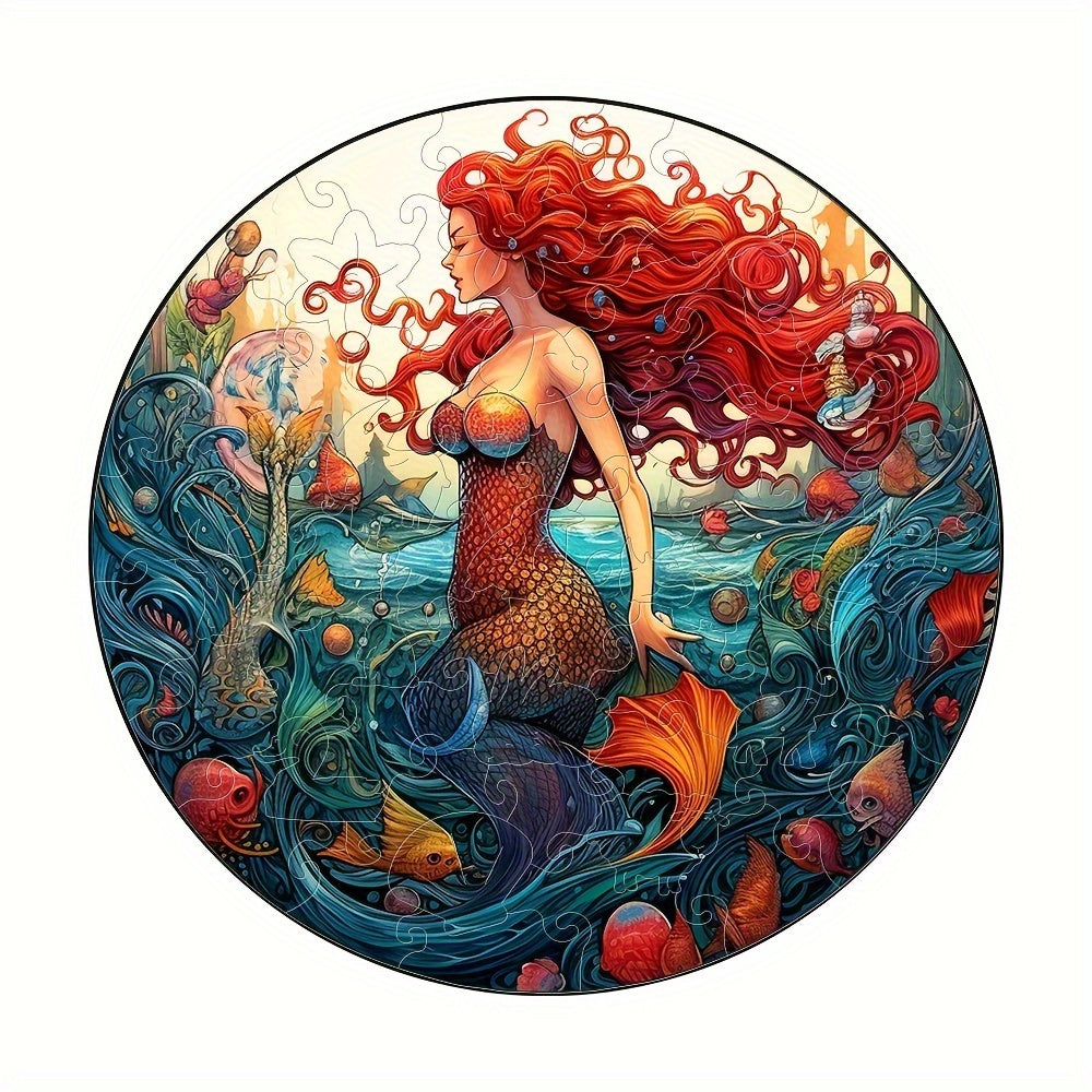 Mermaid - Wooden Jigsaw Puzzle - A3  - image 0
