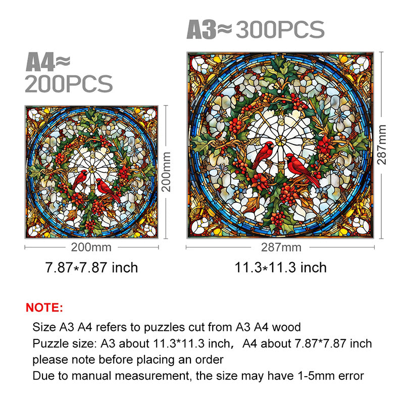 Cardinal In The Orchard - Wooden Jigsaw Puzzle - image 2